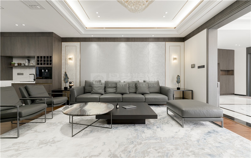 一品尊府220平客厅装修实景图