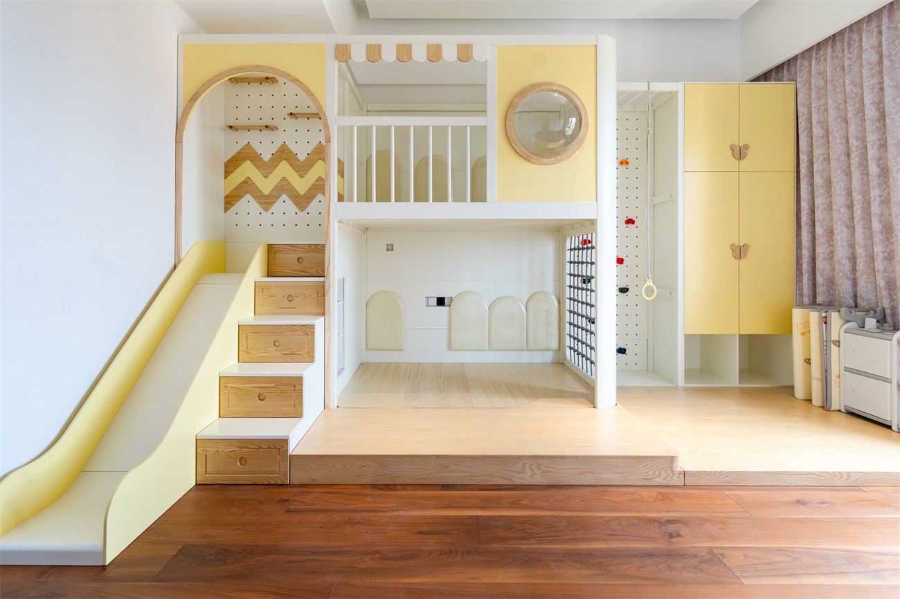 嘉和城依云湾800平现代轻奢卧室装修完工实景图