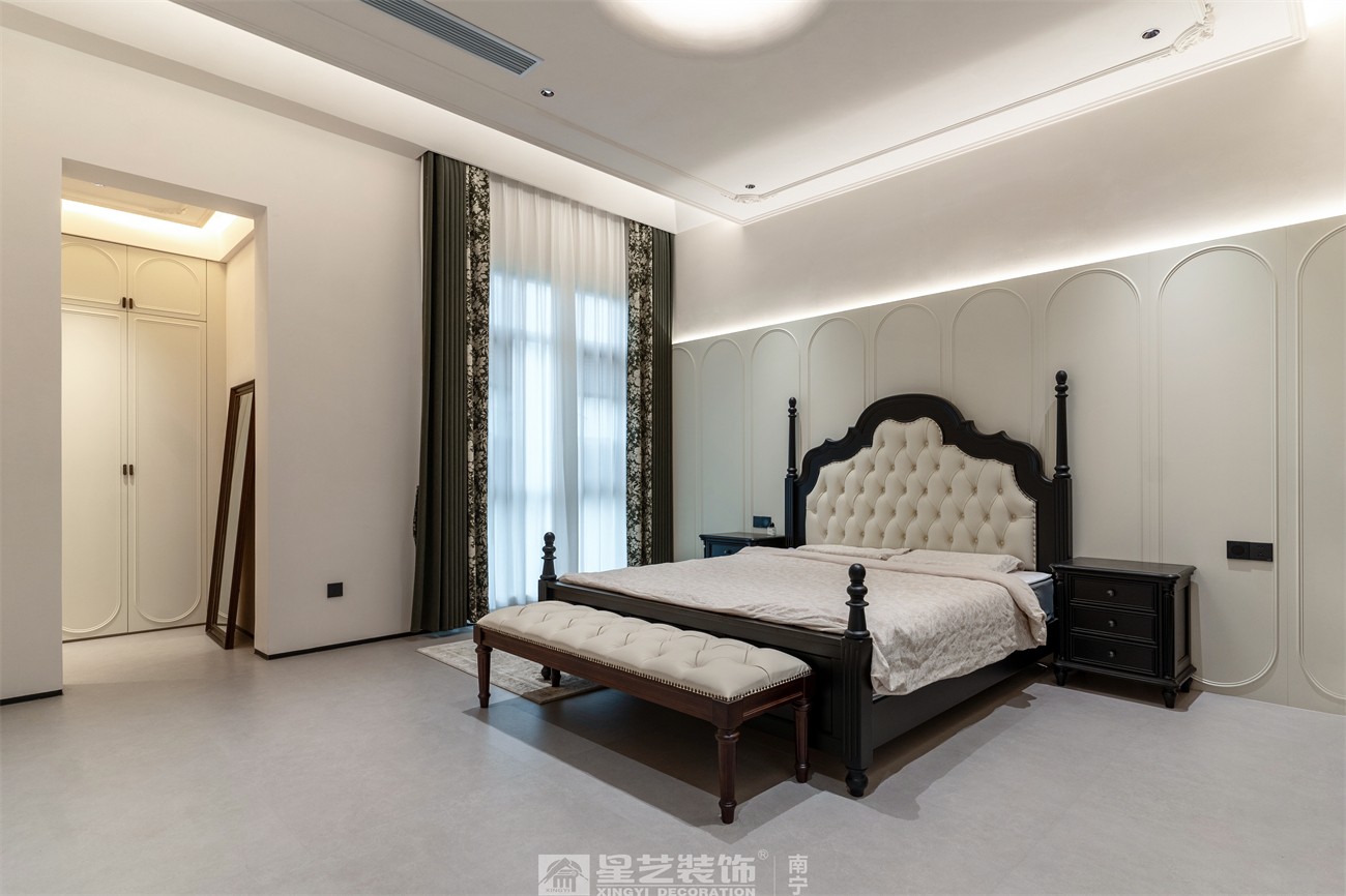 盛世江山300平中古风卧室装修完工实景图