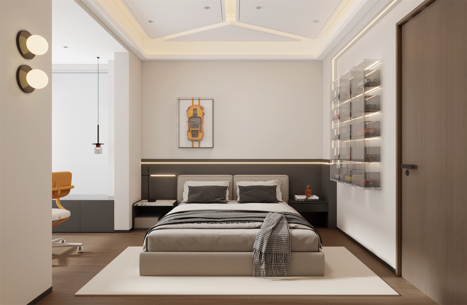 冠江墅143平意式轻奢儿童房装修效果图