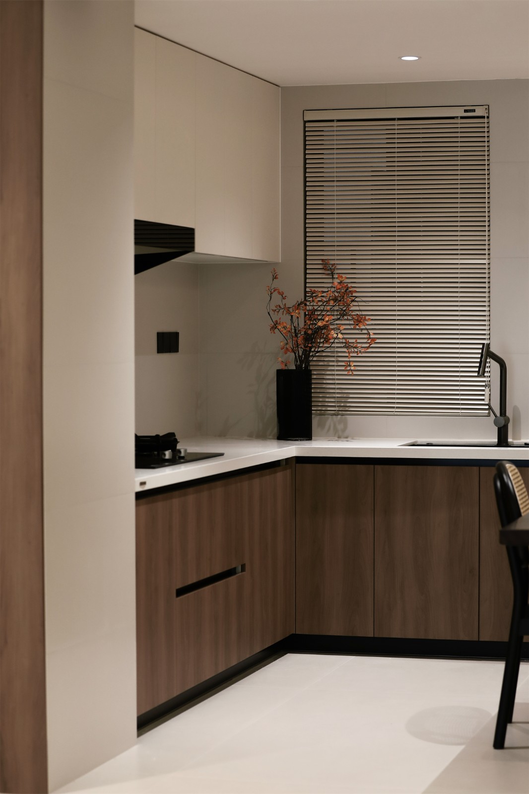 北投溪境119平中古风厨房装修完工实景图